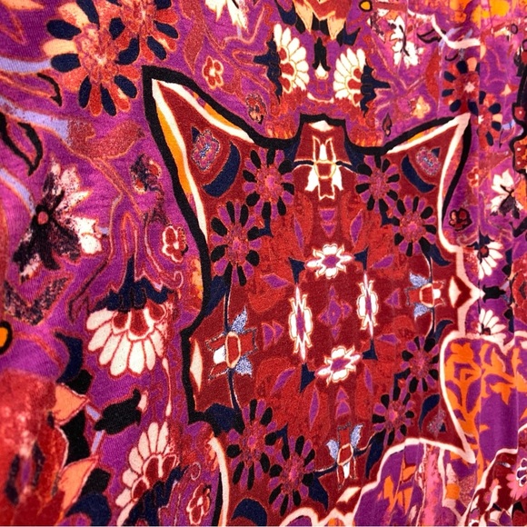 Catherines Floral Abstract Boho Print Off the Shoulder Midi Dress Size 4X - Picture 3 of 6